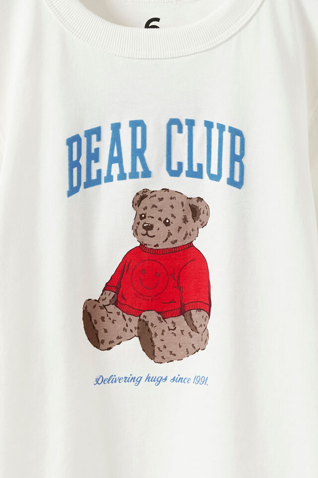 Essentials Graphic Short Sleeve Tee, VANILLA/COSY BEAR
