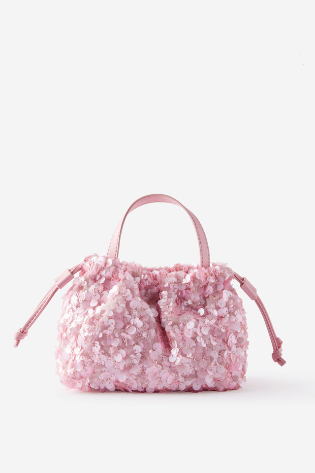 Sequin Scrunch Bag, BALLET PINK/SEQUIN