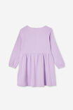 Sally Button Front Long Sleeve Dress, LILAC DROP WAFFLE - alternate image 3