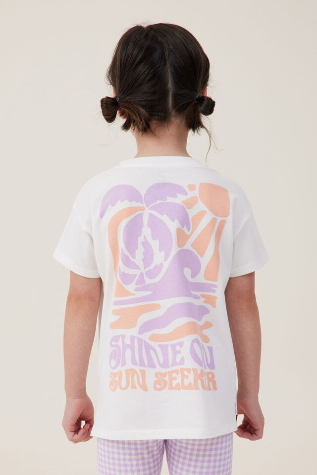 Camiseta - Poppy Short Sleeve Print Tee, VANILLA/SHINE ON SUN SEEKER