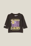 Jamie Long Sleeve Tee-Lcn, LCN NBA PHANTOM/LAKERS PALMS - alternate image 1