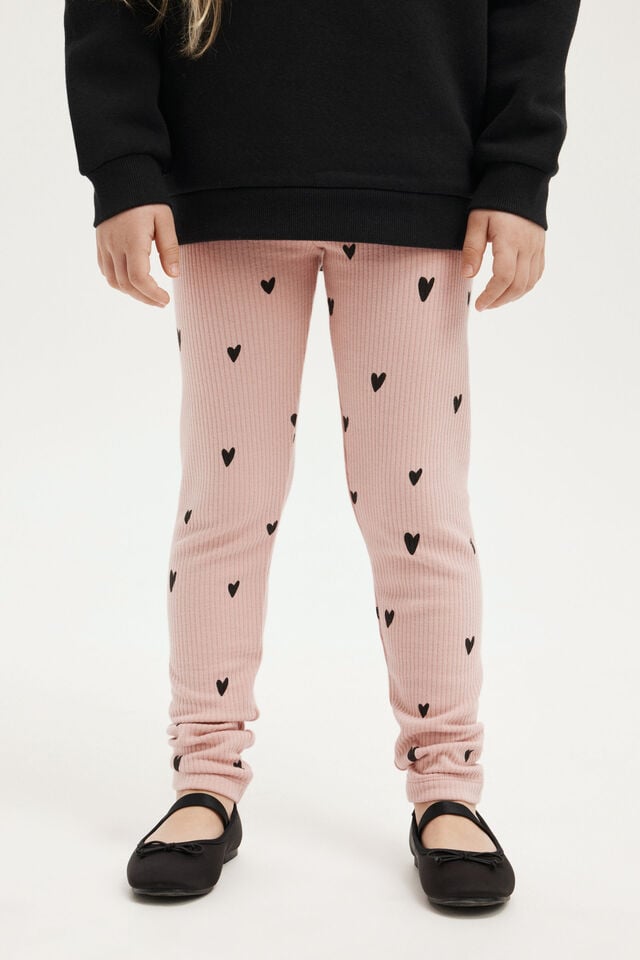 Maya Fleece Legging, ZEPHYR/HEARTS