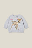 Disney Bambi Alma Drop Shoulder Sweater, LCN DIS CLOUD MARLE/BAMBI - alternate image 1