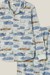 Wilson Long Sleeve Pyjama Set, WINTER GREY/FAST CARS - alternate image 2