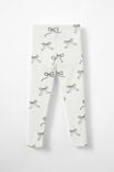 Maya Fleece Legging, VANILLA/BOWS - alternate image 3