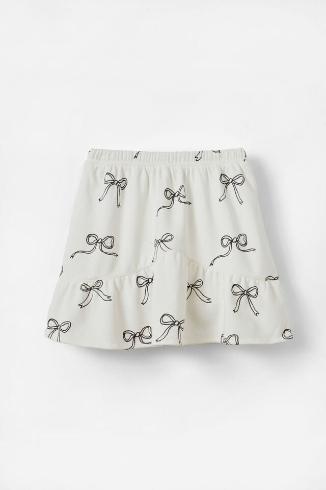 Everly Fleece Skirt, VANILLA/BOWS