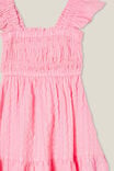 Jeanie Flutter Sleeve Dress, PINK STRIPE - alternate image 2