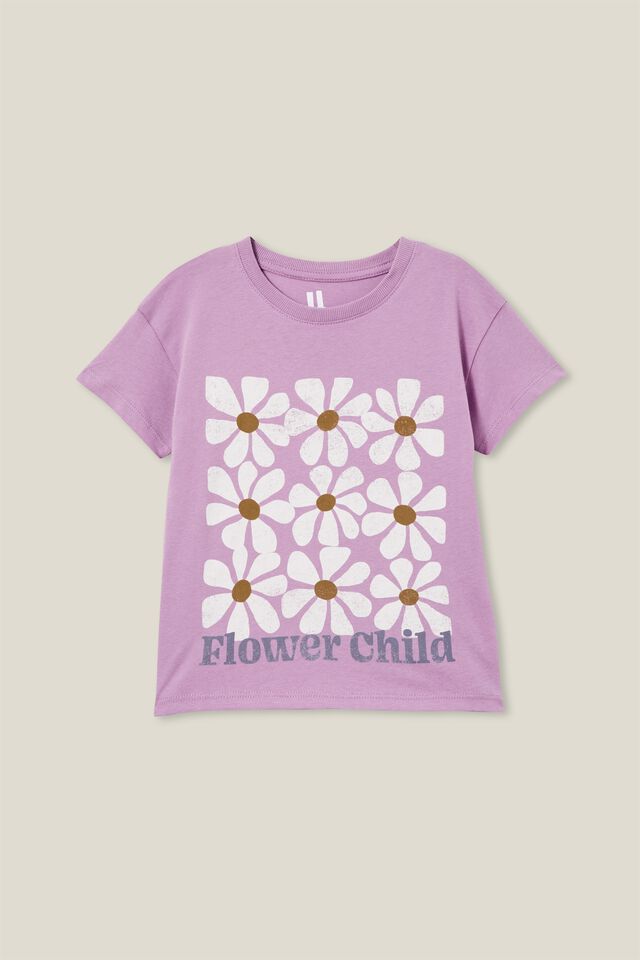 Poppy Short Sleeve Print Tee, LAVENDER DREAMS/FLOWER CHILD