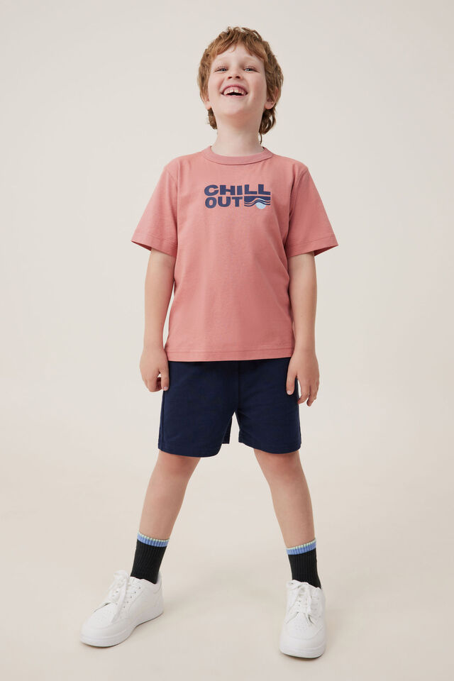 Jonny Short Sleeve Print Tee, CLAY PIGEON/CHILL OUT