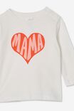 Jamie Long Sleeve Tee, VANILLA/MAMA LOVE HEART