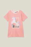 Megan T-Shirt Nightie, CORAL DREAMS/MEERI FLORAL UNICORN - alternate image 1
