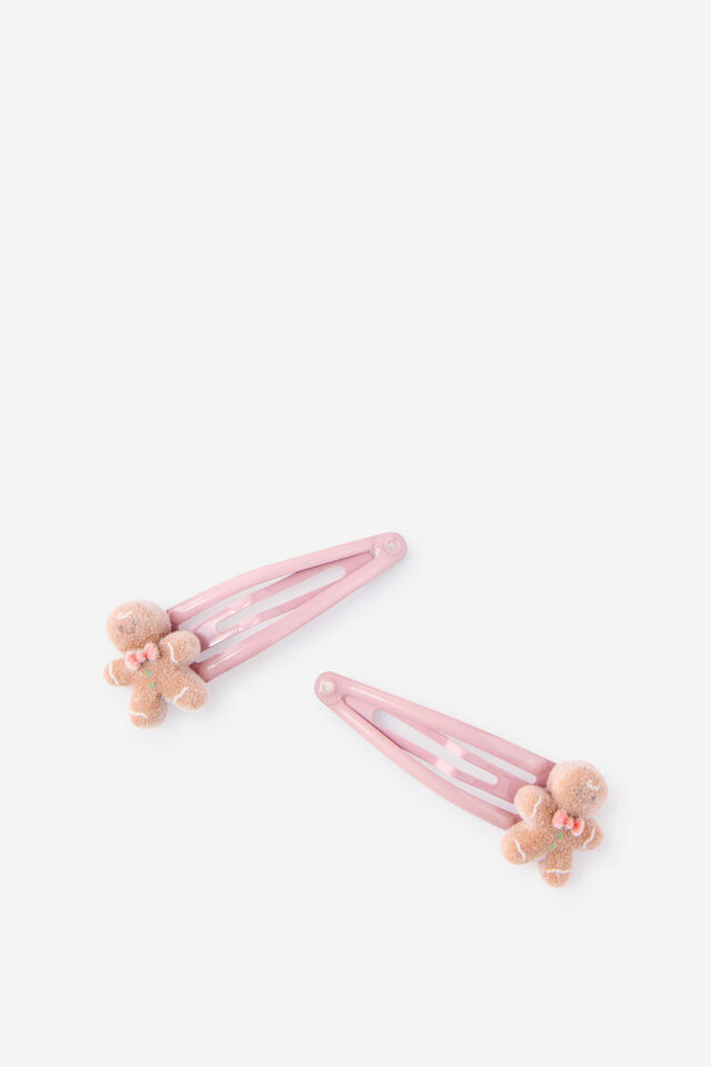 Kids Multi Pack Snap Hair Clips, ZEPHYR/GINGERBREAD