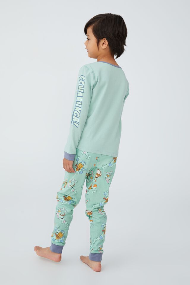 Orlando Long Sleeve Pyjama Set Licensed, LCN NIC SMASHED AVO TEENAGE MUTANT NINJA