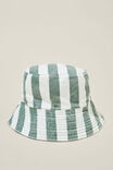 Kids Reversible Bucket Hat, SWAG GREEN/BLOCK STRIPE - alternate image 1