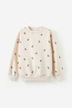 Select Colour: OATMEAL MARLE/CHERRIES