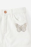 Alayna Aline Denim Skort, HAYMAN ECRU/BUTTERFLY BLING - example image 3