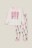 Pijamas - Barbie Ava Long Sleeve Pyjama Set, LCN MAT VANILLA/BARBIE PARTY - vista alternativa 1