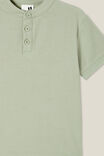 Grandpa Collar Polo Shirt, DEEP SAGE - alternate image 2