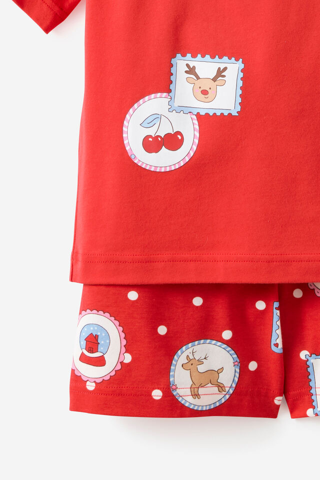 Kids Dreamdrift Family Xmas Pj Set, VARSITY RED/RUDOLPH SPOT