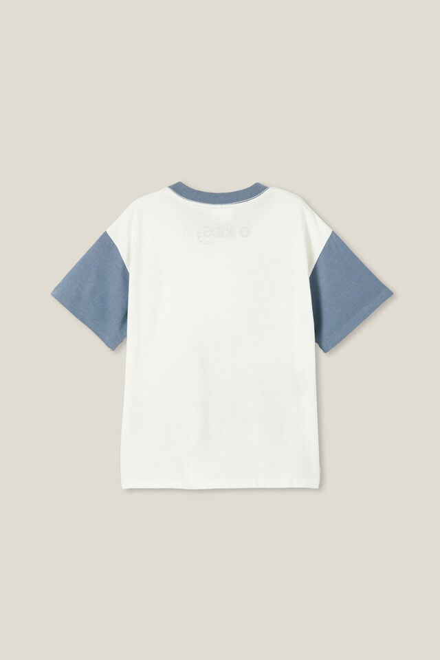 Camiseta - Marvel Drop Shoulder Short Sleeve Tee, LCN MAR WHITE & STEEL/MARVEL BFF