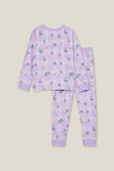 Serena Long Sleeve Pyjama Set, PALE VIOLET/AVA DITSY GINGHAM - alternate image 3