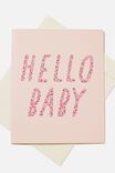 Baby Gift Card, HELLO BABY/SANTORINI FLORAL - alternate image 1