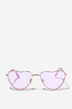 Kids Hayley Heart Metal Sunglasses, LILAC DROP/GOLD - alternate image 1