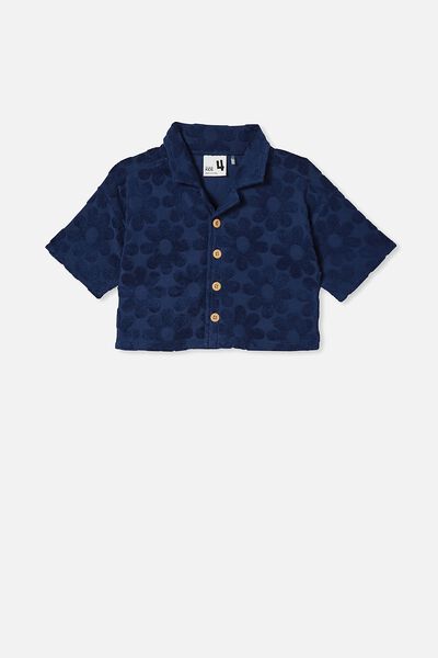 Elle Slouched Shirt, IN THE NAVY