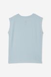 Oscar Slouch Tank, FROSTY BLUE/HIBISCUS