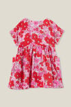 Isabel Short Sleeve Dress, VANILLA/ANTHURIUM QUINN FLORAL - alternate image 3