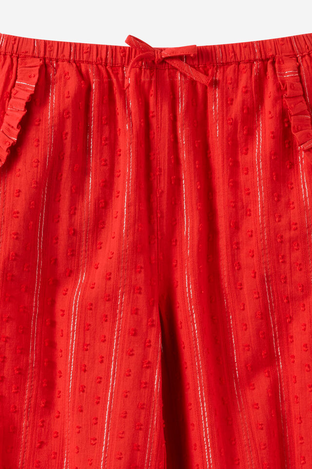 Gigi Bubble Hem Pant, VARSITY RED/SILVER LUREX