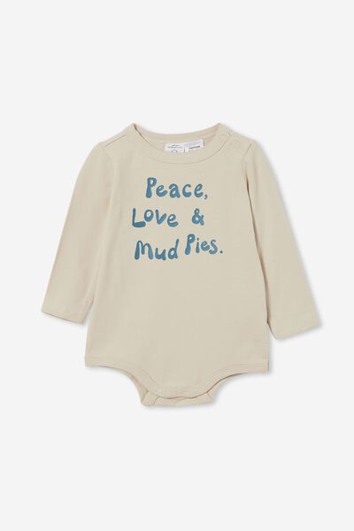 The Long Sleeve Bubbysuit, RAINY DAY/PEACE LOVE AND MUD PIES