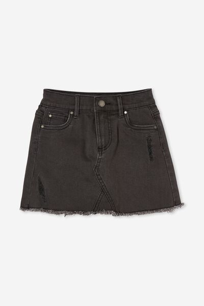 Fifi Denim Skirt, BLACK WASH