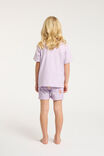 Jordie Organic Short Sleeve Pyjama Set, LCN BLU VINTAGE LILAC/BLUEY GRANNIES - alternate image 3