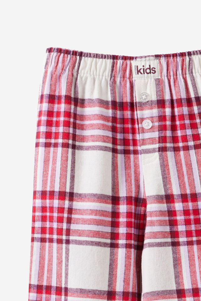 Sleepover Pyjama Pant, DARK VANILLA/BORDEAUX CHECK