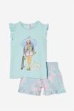 Stacey Flutter Short Sleeve Pyjama Set Licensed, LCN MAT BARBIE EXTRA KITTENS/DREAM BLUE