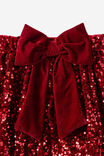 Daisy Embellished Bow Bubble Skirt, VARSITY RED/PLUSH SPARKLE - example image 4