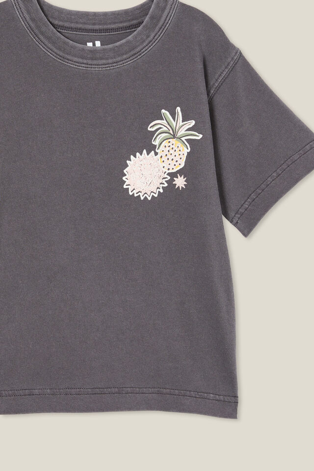 Camiseta - Jonny Short Sleeve Print Tee, RABBIT GREY/SWEET FOR SUNDAYS