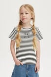 Raya Rib Baby Tee, BLACK /VANILLA BOW - alternate image 1