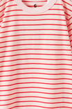 Essential Short Sleeve Graphic Tee, BALLET PINK/VARSITY RED/APRICOT MIST STRIPE - example image 2