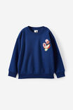 Sammy Oversized Crew, DENIM NAVY/CRUNCH TIME - example image 1