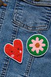 Kids 2 Pk Stick On Patches, DAISY/HEART PATCHES
