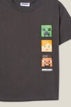 Camiseta - Minecraft License Drop Shoulder Short Sleeve Tee, LCN MIN PHANTOM/MINECRAFT FACES - vista alternativa 2