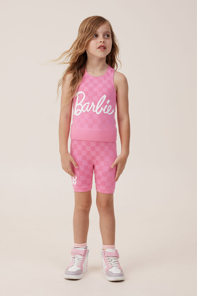 Barbie Isla Seamfree Bike Short, LCN MAT BARBIE/PINK GERBERA