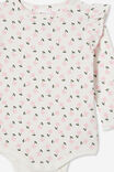 The Long Sleeve Ruffle Bubbysuit, VANILLA/PIP DITSY FLORAL - alternate image 2