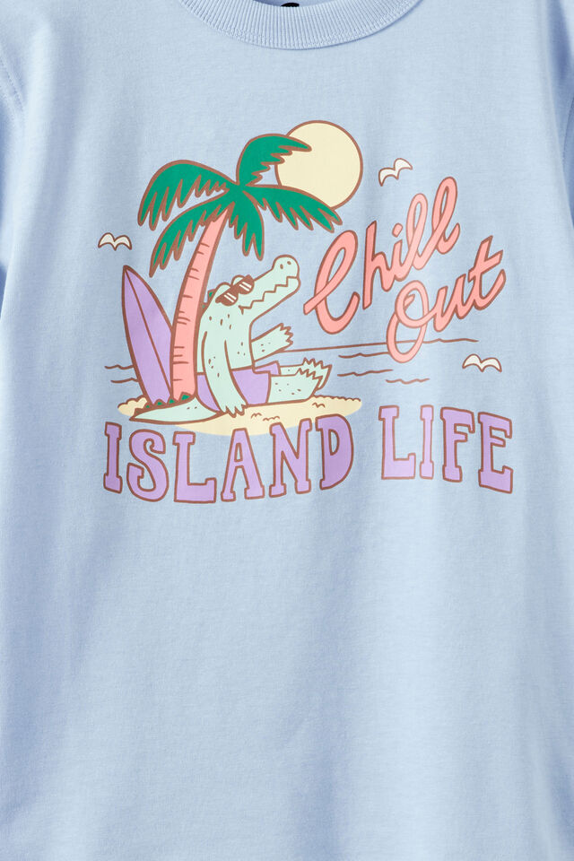 Essentials Graphic Short Sleeve Tee, CLOUD BLUE/CHILL OUT CROC