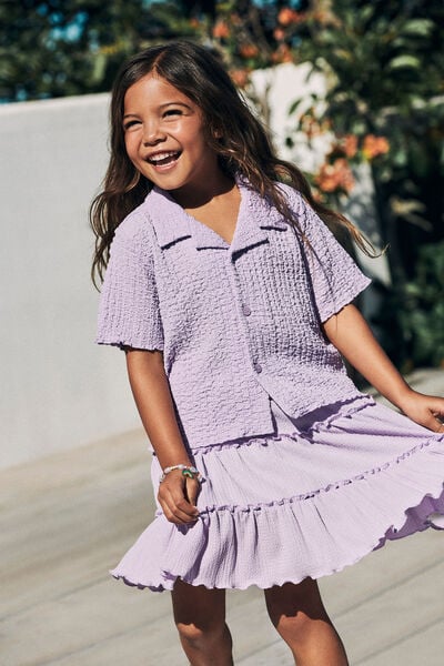 Hallie Tiered Skirt, LILAC DROP