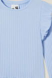 Isla Long Sleeve Ruffle Top, DUSK BLUE - alternate image 2
