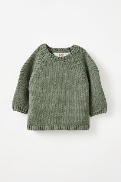 Connor Crew Neck Jumper, SWAG GREEN