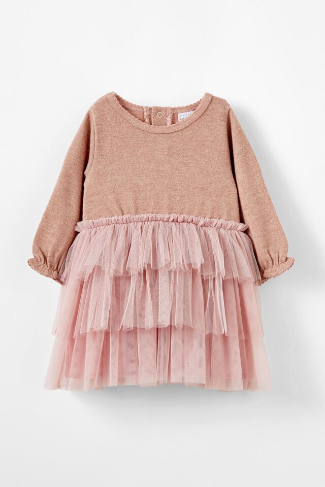 Coco Shimmer Tulle Dress, BLUSH SHIMMER